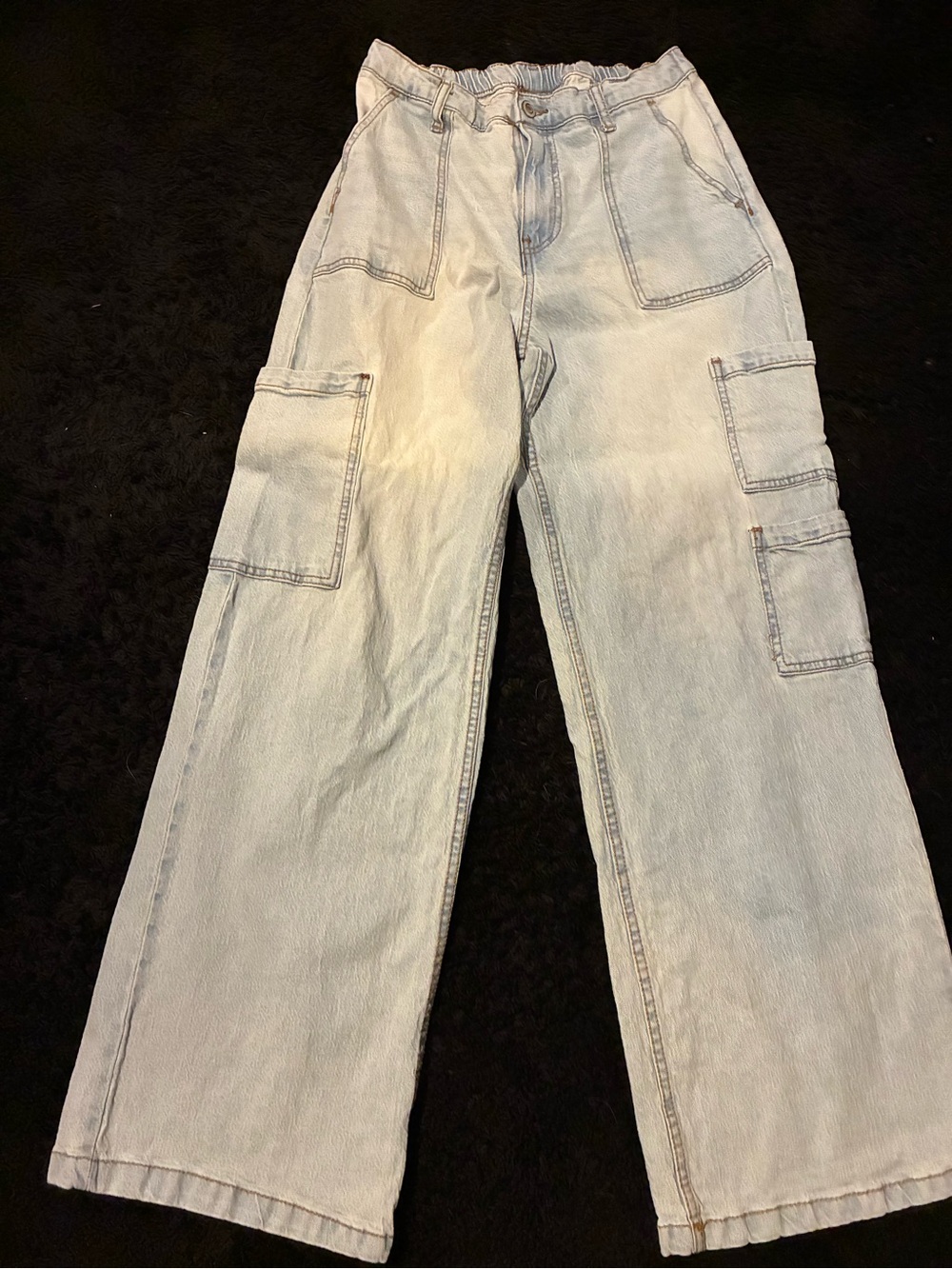 No Boundaries Light Blue Cargo Denim Pants
